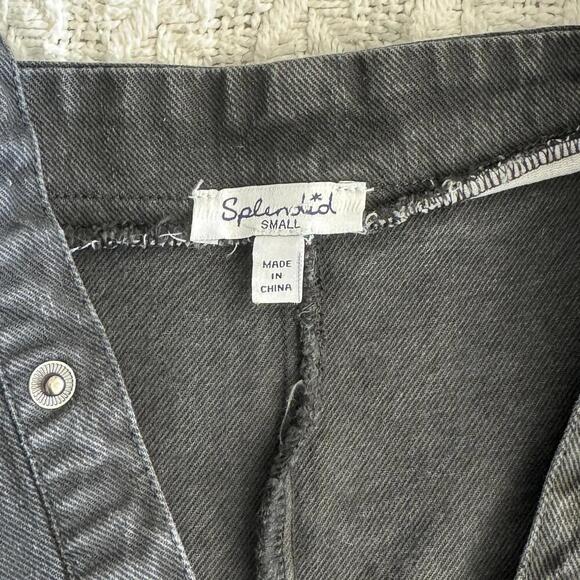 Splendid Women's Black Denim Romper with Belt - Size Small - Picture 4 of 8